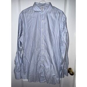 Brooks Brothers 346 Shirt Slim Fit Down Buttons Long Sleeve Size X-Large 17-6/7